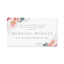 Site de Casamento | Moderna Floral Blush Pink Peon