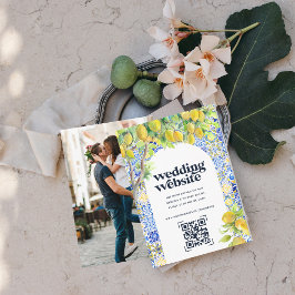 Cartão De Informações Site de Casamento | QR Code Foto Scan