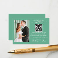 Site de Casamento QR Foto Neo Mint Green