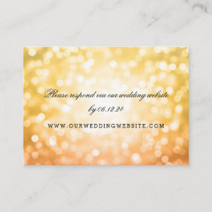 Cartão De Informações Site de Casamento RSVP Luzes de Brilho Outono