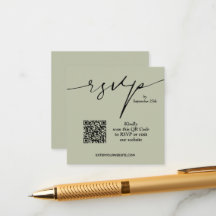 Site de Casamento RSVP Minimalista do Código QR Ve