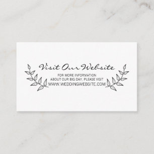 Cartão De Informações Site de Casamento Rustic Laurels