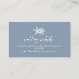 Cartão De Informações Site de casamento Starfish Praia Azul Desbotado