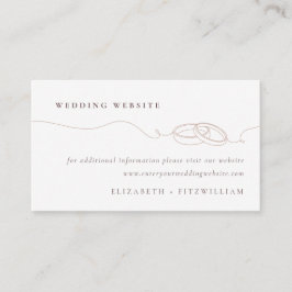 Cartão De Informações Site de Casamentos Simples Mínimos de Casamentos B