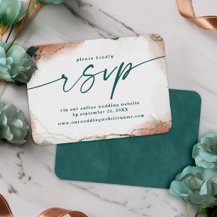 Cartão De Informações Site de Confirmação de Presença de Casamento Abstr
