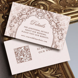 Cartão De Informações Site de Detalhes de Casamento de Quadros Clássicos