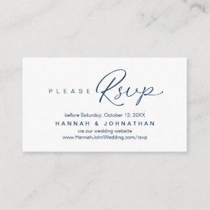 Cartão De Informações Site de RSVP de casamento moderno online