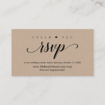 Site de RSVP Online, Rustic Brown Kraft