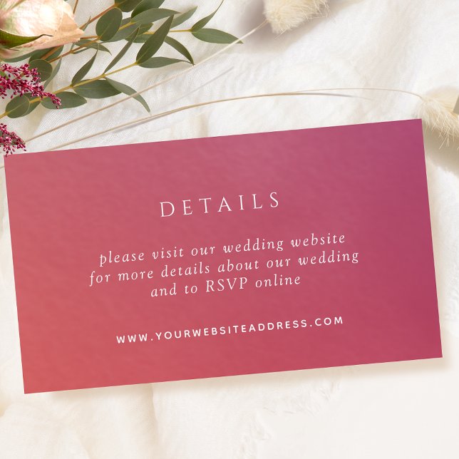 Cartão De Informações Site / Detalhes do Casamento por Aquarela Chic Bur (Criador carregado)