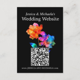 Cartão De Informações 🌈 Site do Casamento LGBTQ Endereço Pétalas & Orgu