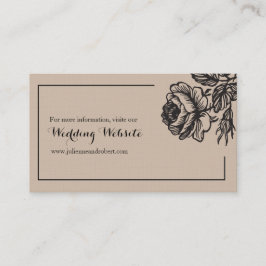 Cartão De Informações Site Rsvp De Casamento Simples De Chic Floral Rust