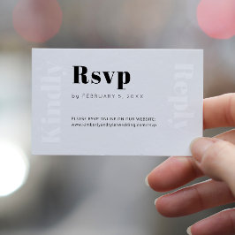 Cartão De Informações Site simples de casamento moderno online rsvp