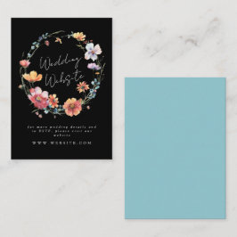 Cartão De Informações Sítio Web Elegante Wreath Summer Wreath E