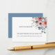 Cartão De Informações Sítio Web Floral Azul liso (ou outro) (Frente/Verso In Situ)