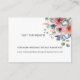 Cartão De Informações Sítio Web Floral Azul liso (ou outro) (Frente)