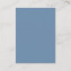 Cartão De Informações Sítio Web Floral Azul liso (ou outro) (Verso)