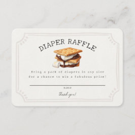 Cartão De Informações Smores Quedas de fogo ao ar livre Fralda Raffle In
