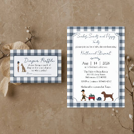 Cartão De Informações Snakes, Snails & Puppy Tails -diaper raffle card