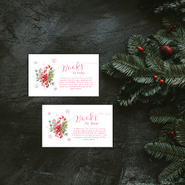 Cartão De Informações Snowflake Festive Candy Diaper Raffle Baby Shower 