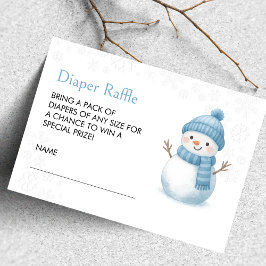 Cartão De Informações Snowman Fralda Raffle
