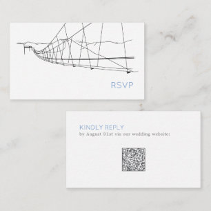 Cartão De Informações Snowy Ski Slopes Winter QR Wedding Website RSVP