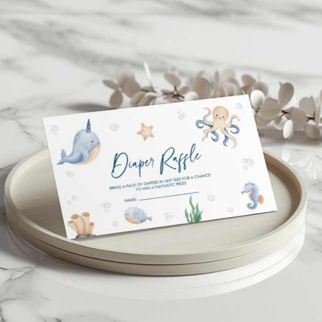 Cartão De Informações Sob a Fralda do mar Raffle (Criador carregado)