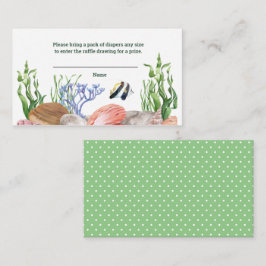 Cartão De Informações Sob a Fralda do mar Raffle