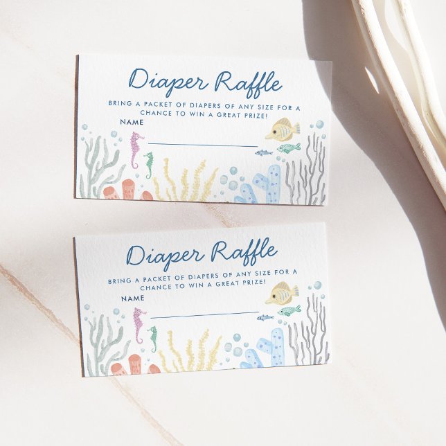 Cartão De Informações Sob a Fralda do mar Raffle Enclos (Criador carregado)