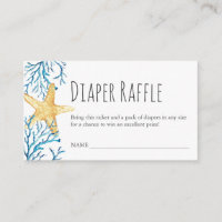 Sob a Fralda marítima Raffle Invitation Enclosure