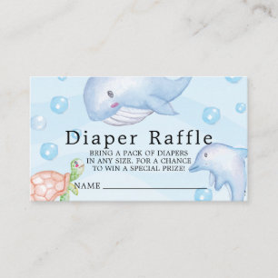 Cartão De Informações Sob o bilhete do Raffle da fralda do chá de