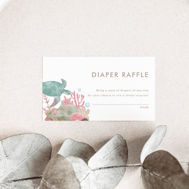 Cartão De Informações Sob o Mar de Fralda Náutica Raffle (Criador carregado)