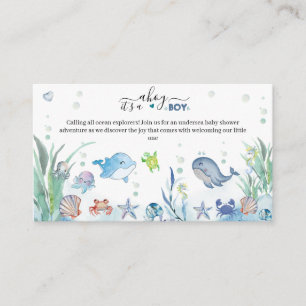 Cartão De Informações sob o mar, são pequenos animais oceânicos