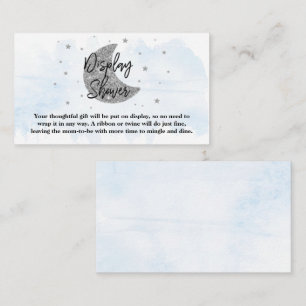 Cartão De Informações Sobre A Lua   Chá de Chá de fraldas para rapazes