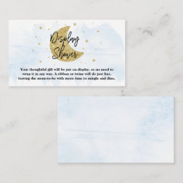 Cartão De Informações Sobre A Lua | Chá de Chá de fraldas para rapazes