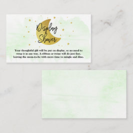 Cartão De Informações Sobre A Lua | Chá de exibição do Chá de fraldas ne