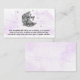 Cartão De Informações Sobre A Lua | Chá de exibição do Chá de fraldas ne