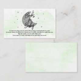 Cartão De Informações Sobre A Lua | Livros De Chá de fraldas Neutros Par