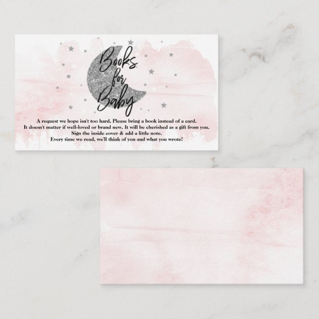 Cartão De Informações Sobre A Lua | Livros De Chá de fraldas Para Bebês (Frente/Verso)