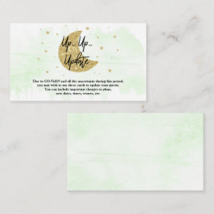 Cartão De Informações Sobre A Lua   Placas de atualização do Chá de fral