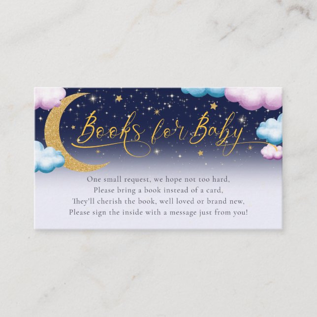 Cartão De Informações Sobre a Lua Sexo Revelar Livros para Bebê (Frente)