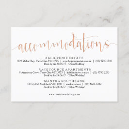 Cartão de Informações sobre Acomodações Douradas d