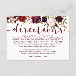 Cartão de Informações sobre Casamentos Florais da