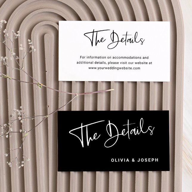 Cartão De Informações Sobreposição Preta e Branca Moderna | Detalhes do  (Criador carregado)