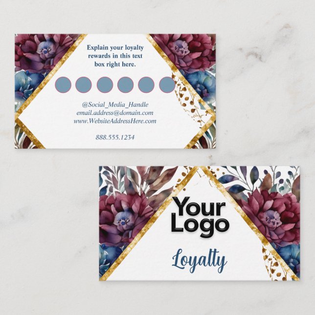 Cartão De Informações Sofisticação Deslumbrante Peônia Tom Joia (Frente/Verso)