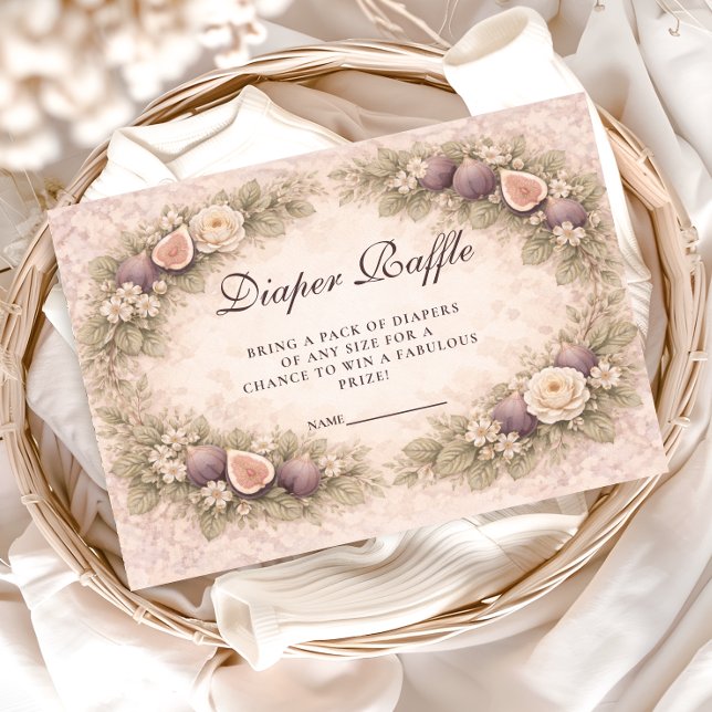 Cartão De Informações Soft Fig Garden Storybook Diapper Raffle (Criador carregado)