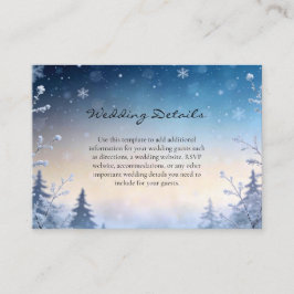 Cartão De Informações Soft Winter Daydream Enclosure Cards