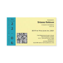 Soft Yellow Photo Modern Graduation Party