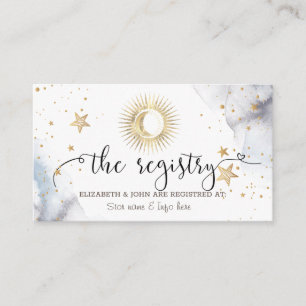 Cartão De Informações Sol Celestial,Lua,Estrelas