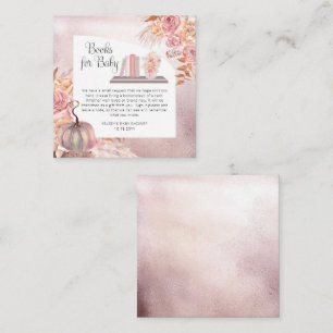 Cartão De Informações Solicitação de Chá de fraldas de Boho Rosa Pump