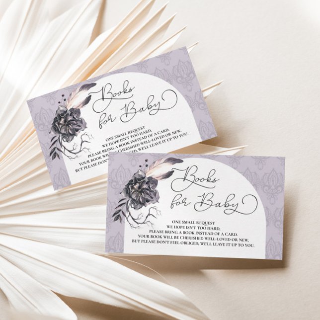 Cartão De Informações Solicitação de Chá de fraldas de Bruxa Gótica (Criador carregado)